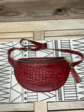 Load image into Gallery viewer, Embossed Gator Deep Red