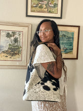 Load image into Gallery viewer, Black & White Hair on Hide