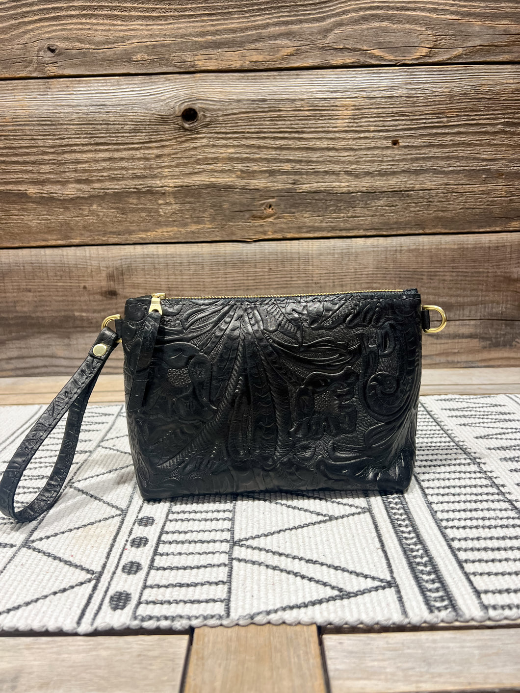 Embossed Spanish Lace in Classic Black